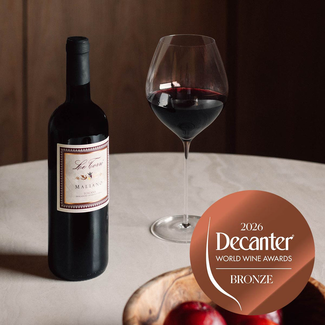 Maliano Le Torri partecipa e vince un premio Bronze ai Decanter World Wine Awards 2026